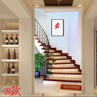 

3D photo wallpaper 3D stereo European wallpaper stairs entrance aisle mural wallpaper custom background wallpaper