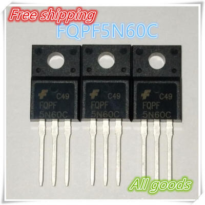 

10pcs/lot FQPF5N60C 5N60 MOSFET N-CH 500V 13A TO-220F best quality.