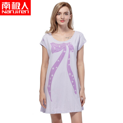 

Naijiren pajamas womens comfortable cotton short-sleeved casual loose nightdress