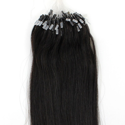 

1gs 100g Black Micro Ring Loop Remy Human Hair Extensions