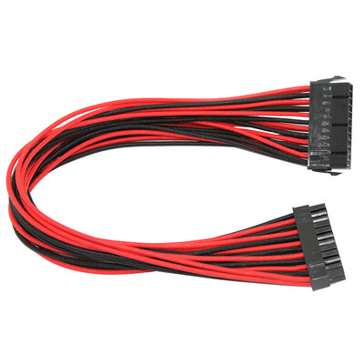 

GELID motherboard 24pin extension cable red black 204pin40cm length GC24P-R
