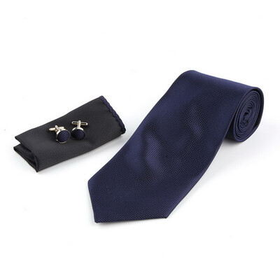 

Solid Series Tie Necktie Mens tie Party Tie Hanky Cufflink Set Classic