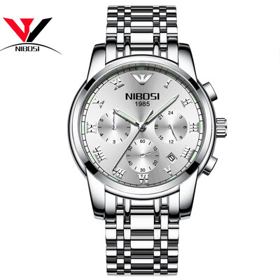 

NIBOSI Wrist Watch Fashion Luxury Dresses Watches Waterproof Quartz Wristwatches Stainless Steel Casual Men Fashion Relogio