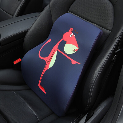 

OULEJIA car waist lumbar pillow OLJ-YK010 space memory cotton car office lumbar cushion cushion lumbar pillow silly leopard