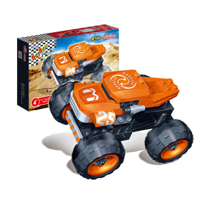 

BanBao Pullback Car Toy Intelligence Building Blocks for Kids Monster