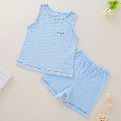 

Summer Baby Vest Cotton Baby Girl Clothes Sleeveless Boy Clothing 3 6 9 Months 4 Years Toddler Infant Outfit Pajamas Suit Costumes