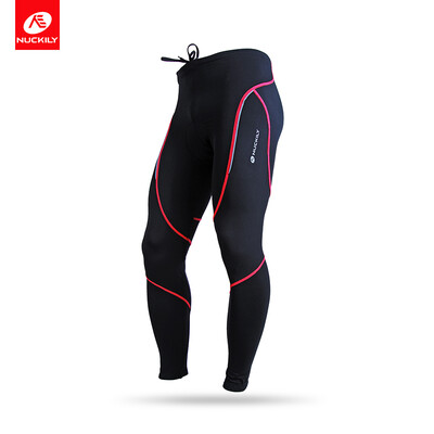 

NUCKILY Winter Elastic Road Bike Apperal Men's Cycling Sportswear Thermal Fleece Bicycle Tights NS903-W