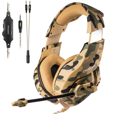 

Combat wing K1-B soft wheat Gaming Headset Headset Headset Gaming Headset with Microphone Yellow Camo King glory LOL eating chicken cutlery