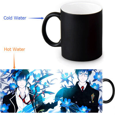 

Ao no Exorcist 350ml/12oz Heat Reveal Mug Color Change Coffee Cup Sensitive Morphing Mugs Magic Mug Milk Tea Cups