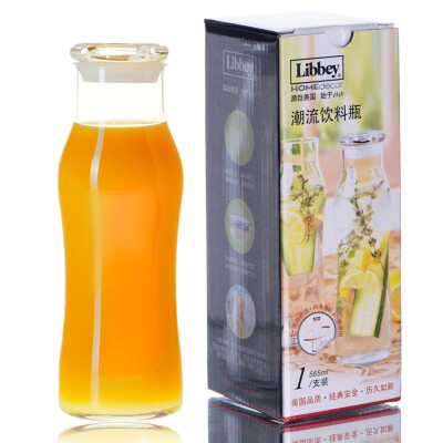 

Jingdong supermarket] Libby Libbey glass trend drink bottle water bottle with stopper can be placed refrigerator side door 565ml -701