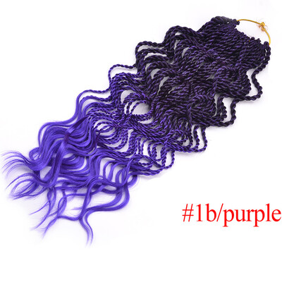 

Chorliss 14" Curly Senegalese Twist Ombre Crochet Braids Synthetic Braiding Hair Extension 35 RootsPack Low Temperature Fiber