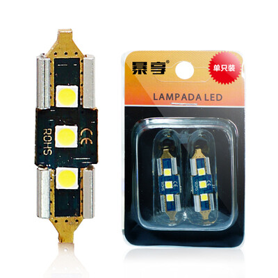 

IBOX CAR light double tips T10 LED bulb single for automotive reading lightceiling lamplicense plate lampdoor lock warning lamps