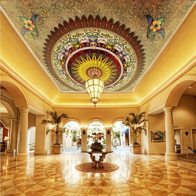 

3D photo wallpaper customized wallpaper mural bedroom living room TV sofa backdrop ceiling European round wallpaper mural