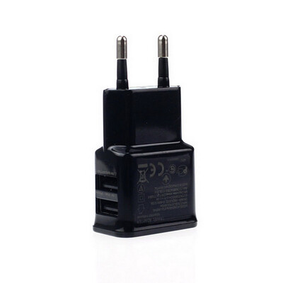 

）2A Dual 2Ports USB EU Wall Charger Adapter for Samsung iPhone HTC MOTO Perfect