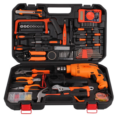 

Worker bee WORKERBEE GI550RE Max high quality impact drill set electric manual tool kit set household hand drill multi-function small electric hammer 128 sets