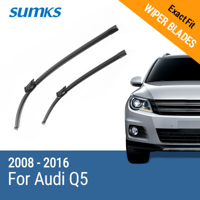 

SUMKS Wiper Blades for AUDI Q5 24"& 20" Fit slim push button Arms 2008 2009 2010 2011 2012 2013 2014 2015 2016