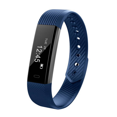 

ID115 Smart Bracelet Fitness Tracker Step Counter Activity Monitor Band Vibration Wristband