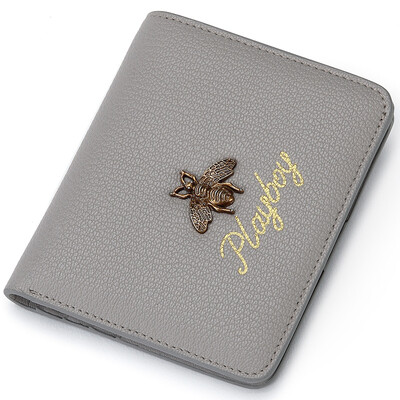 

Playboy PLAYBOY Womens Wallet Womens Short Leather Small Wallet Thin Simple Fashion Wallet Female PAD0451-8I Pink