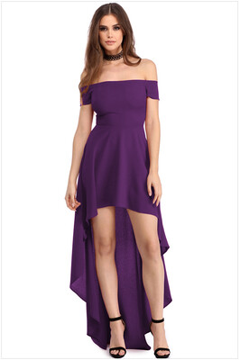 

High Low Hem Off Shoulder Party Dress