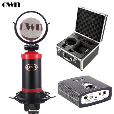 

OWN W02 mobile phone sound card set anchor microphone live equipment computer call wheat external sound card condenser microphone set