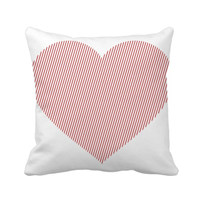 

Parallel Lines Valentines Day Red Square Throw Pillow Insert Cushion Cover Home Sofa Decor Gift