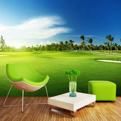 

Photo wallpaper Golf grass landscape background wall painting home decoration living room bedroom corridor lobby wallpaper mural