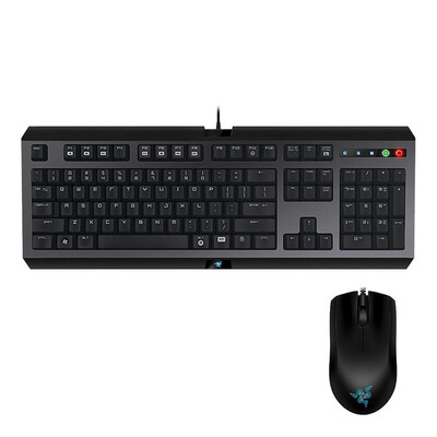 

Razer Cyclosa Проводная клавиатура + Razer Abyssus 1800 Проводная мышь Kit Полная клавиатура Программируемая клавиатура США - черный