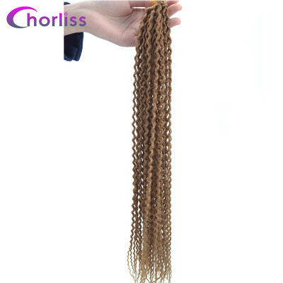 

Chorliss Curly Crochet Hair 20Inch Bohemian Crochet Braids Low Temperature Fiber Ombre Synthetic Braiding Bulk Hair 80g /Pack