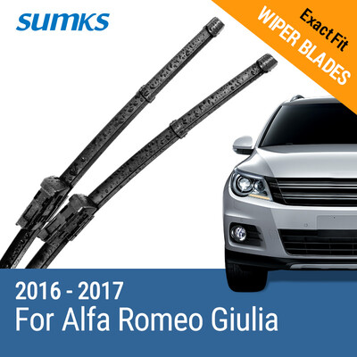 

SUMKS Wiper Blades for Alfa Romeo Giulia 24"&18" Fit Slim Push Button Arms 2016 2017