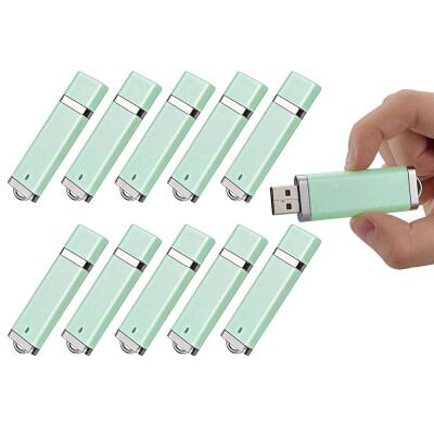 

Fillinlight 10PCS Pack Light Green Rectangle Lighter Shape USB Flash Drive USB 20 Pen Drive Flash Drive