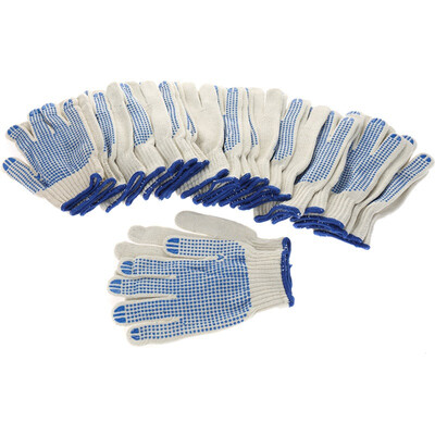 

Paola Paila Tools High-quality plastic thick cotton yarn gloves 24 Paid point beads Dispensing non-slip wear&tear labor insurance products 5958
