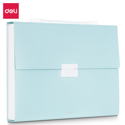 

Deli deli music series 13 grid A4 portable file package information package organ bag student paper storage bag tender green 72410