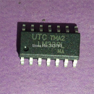 

10pcs/lot UTC LM339L LM339 QUAD COMPARATOR 5000 uV OFFSET-MAX 1400 ns RESPONSE TIME PDSO14