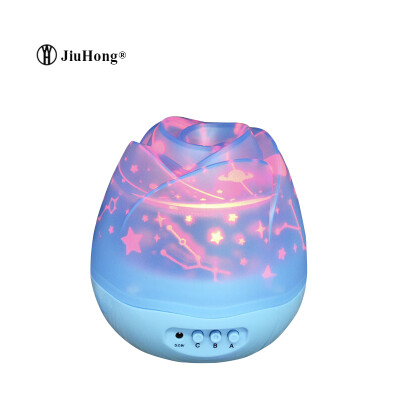 

Starry sky sleeping lamp atmosphere light romantic light LED Night lamp USB Power Supply Rose Buds Shaped Rotating Projector Lamp