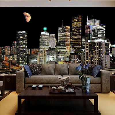 

Высокое качество Wall Painting Custom 3D Photo Wallpaper для гостиной TV Background Mural Обои для спальни для спальни City Night