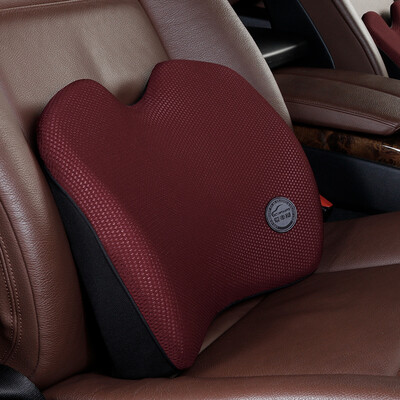 

ICAROOM car waist memory foam car waist back cushion lumbar pillow office sofa pillow I-605MS-R thermal red