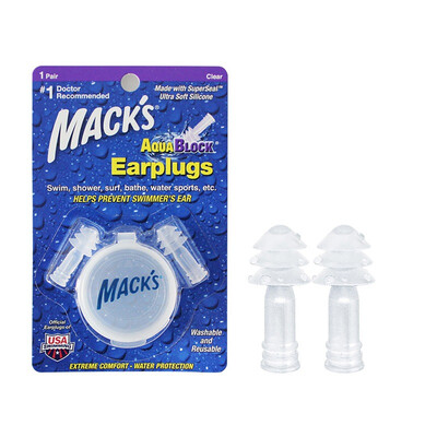 

MACK'S Пластиковые затычки для ушей США импортируют мягкую силиконовую водонепроницаемую ванну с ушными вкладышами для плавания
