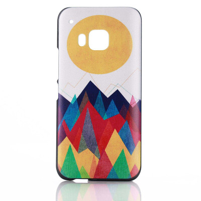 

Durable Cartoon Pattern Plastic Protective Phone Cover Case Skin for HTC One M9 - Colorful Hills