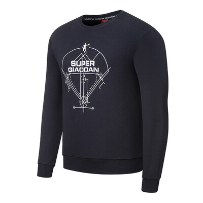 

Qiaodan Mens Sports Sweatshirt Round Neck Top Mens Long Sleeve Pullover