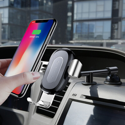 

Baseus QI Wireless Charger Car Phone Holder for iPhone 8 Samsung S9 Plus Car Mount Fast Wireless Charging Charger Phone Stand