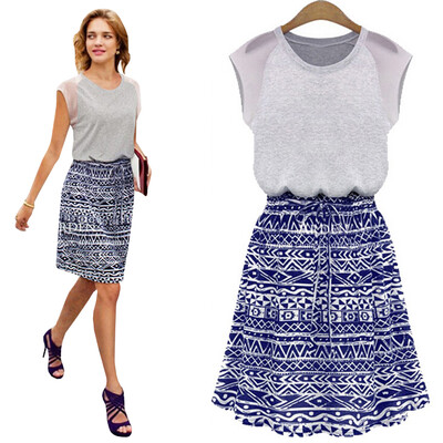 

Lovaru ™New 2015 fashion Sleeveless knee-length dress Summer is relaxed simple leisure shopping style