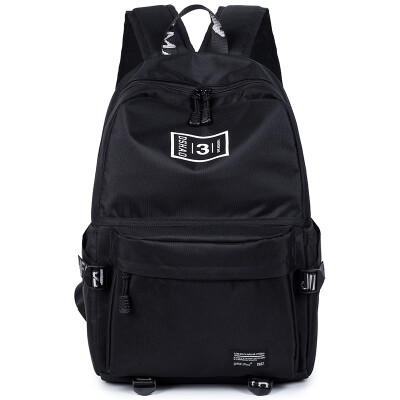 

Light rider junior high school student bag male fashion trend high school students Korean version of the leisure campus couple backpack 18075 black