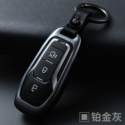

Carly decorated Ford car key bag Mustang sharp bound Mondeo key ring buckle chain shell smart A gray