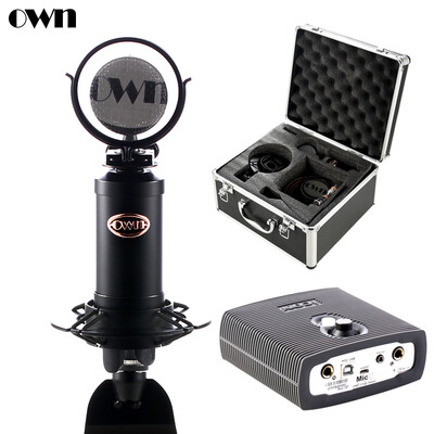 

OWN W02 mobile phone sound card set anchor microphone live equipment computer call wheat external sound card condenser microphone set