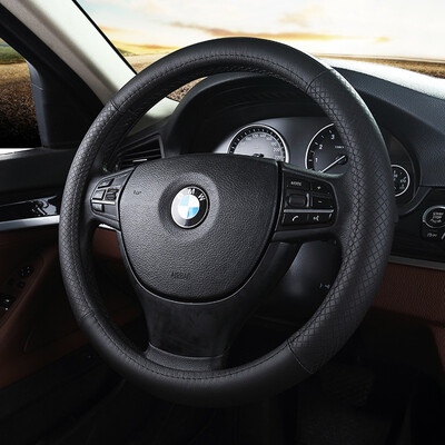

Sheep MUBO leather car steering wheel sets of sets of breathable sweat anti-slip WZS1501 black M