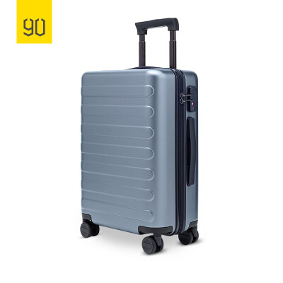 

90 points trolley case 20 inches Bayer PC boarding material mute caster luggage business travel suitcase 100901 lake light blue