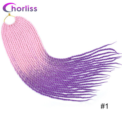

Chorliss 24"Soft Crochet Braids Black Brown Synthetic Hair Braiding Hair Senegalese Twist Kanekalon Hair Extenstion Mint Green