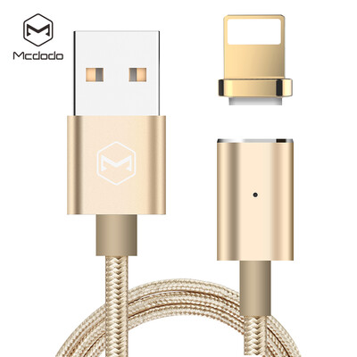 

MCDODO Magnetic LED Charge & Sync Data Lightning Cable Fast Charging Cord For iPhone X 8 6S 7 Plus 24A iOS 9 10 11