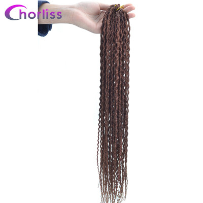 

Chorliss Curly Crochet Hair 20Inch Bohemian Crochet Braids Low Temperature Fiber Ombre Synthetic Braiding Bulk Hair 80g /Pack