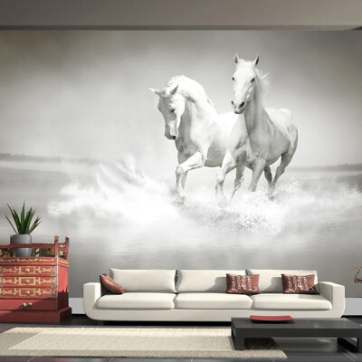 

Пользовательские 3D-обои для фото Large Mural Retro White Horse Настенная роспись Дивана Спальня Телевизор Заставка 3D Стерео Стеновые обои для стен